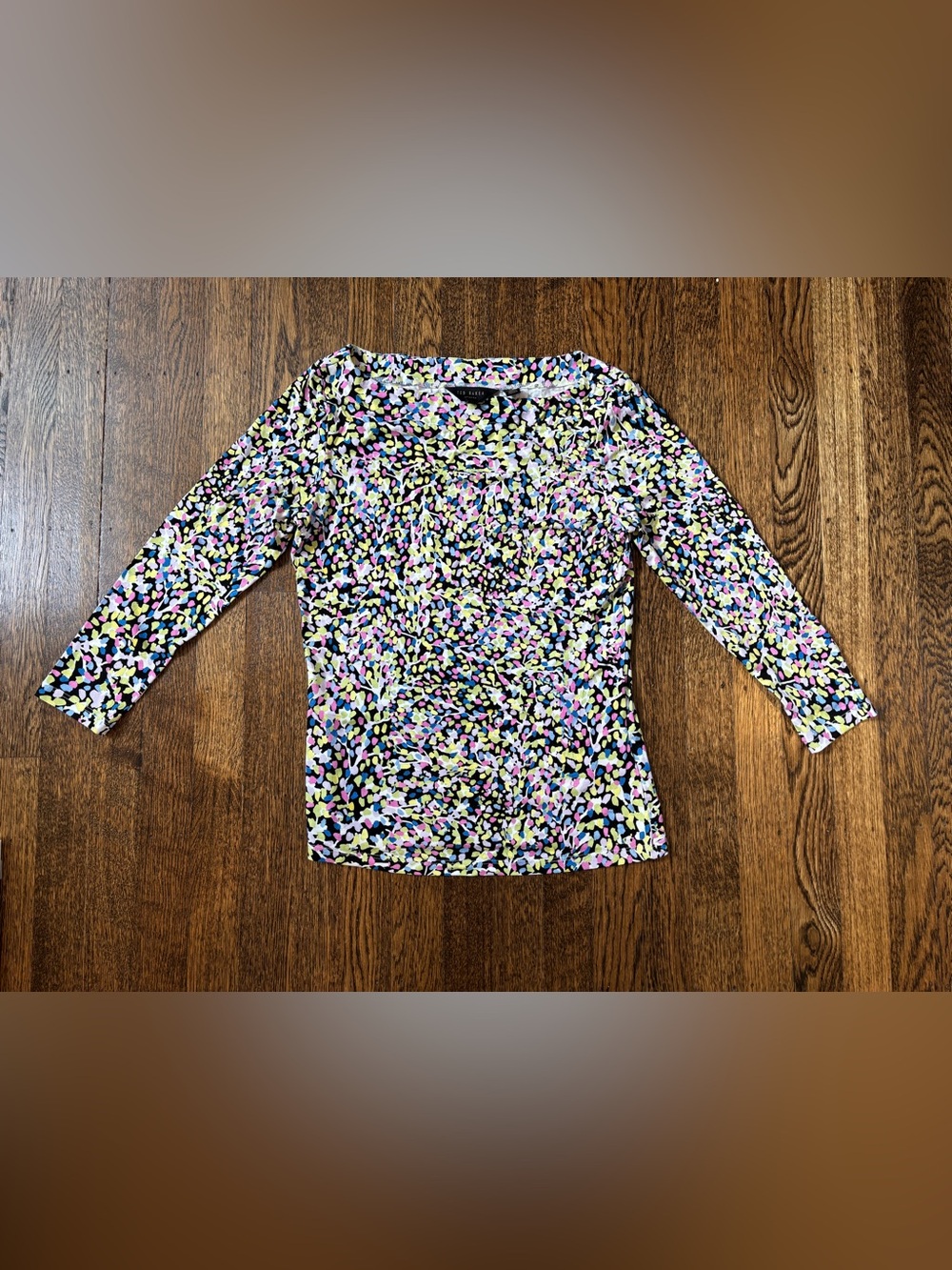 Ted Baker Multicolor Confetti-Print Long Sleeve Top